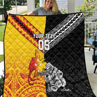 New Zealand And Papua New Guinea Rugby Custom Quilt Maori Kiwi With Bird of Paradise