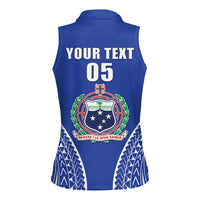 Fetu Samoa Rugby Custom Women Sleeveless Polo Shirt Go Champions LT05 - Polynesian Pride