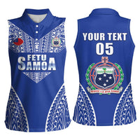 Fetu Samoa Rugby Custom Women Sleeveless Polo Shirt Go Champions LT05 - Polynesian Pride
