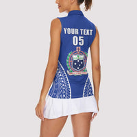 Fetu Samoa Rugby Custom Women Sleeveless Polo Shirt Go Champions LT05 - Polynesian Pride