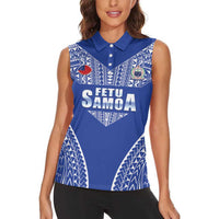 Fetu Samoa Rugby Custom Women Sleeveless Polo Shirt Go Champions LT05 - Polynesian Pride