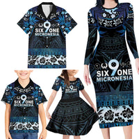 Micronesia FSM 691 Family Matching Long Sleeve Bodycon Dress and Hawaiian Shirt Respect Culture LT05 - Polynesian Pride
