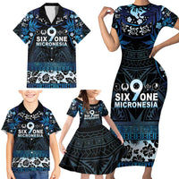 Micronesia FSM 691 Family Matching Short Sleeve Bodycon Dress and Hawaiian Shirt Respect Culture LT05 - Polynesian Pride