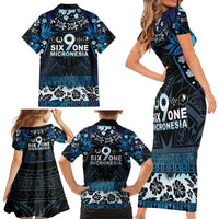 Micronesia FSM 691 Family Matching Short Sleeve Bodycon Dress and Hawaiian Shirt Respect Culture LT05 - Polynesian Pride