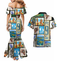 FSM Micronesia Culture Couples Matching Mermaid Dress and Hawaiian Shirt