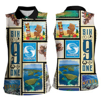 FSM Micronesia Culture Women Sleeveless Polo Shirt