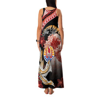 Personalised French Polynesia Victory Day Family Matching Tank Maxi Dress and Hawaiian Shirt Polynesian Pattern Plumeria LT05 - Polynesian Pride