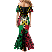 Vanuatu 45th Independence Day Family Matching Mermaid Dress and Hawaiian Shirt Long God Yumi Stanap Wild Boar LT05 - Polynesian Pride