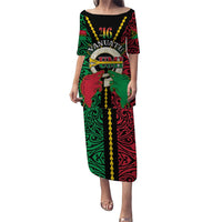 Vanuatu 45th Independence Day Family Matching Puletasi and Hawaiian Shirt Long God Yumi Stanap Wild Boar LT05