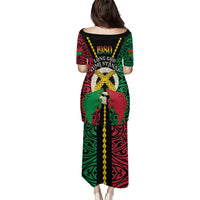 Vanuatu 45th Independence Day Family Matching Puletasi and Hawaiian Shirt Long God Yumi Stanap Wild Boar LT05