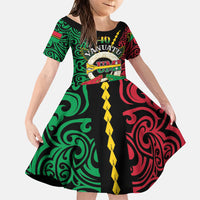 Vanuatu 45th Independence Day Family Matching Summer Maxi Dress and Hawaiian Shirt Long God Yumi Stanap Wild Boar LT05