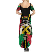 Vanuatu 45th Independence Day Family Matching Summer Maxi Dress and Hawaiian Shirt Long God Yumi Stanap Wild Boar LT05