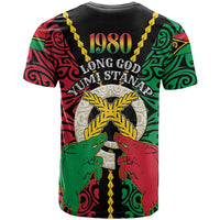 Vanuatu 45th Independence Day T Shirt Long God Yumi Stanap Wild Boar LT05