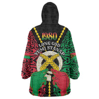Vanuatu 45th Independence Day Wearable Blanket Hoodie Long God Yumi Stanap Wild Boar LT05