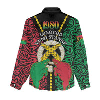 Vanuatu 45th Independence Day Women Casual Shirt Long God Yumi Stanap Wild Boar LT05 - Polynesian Pride