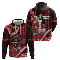 Personalized Hawaii Lahainaluna High School Hoodie Tribal Tattoo With Hibiscus Flowers LT05 - Polynesian Pride