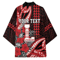 Personalized Hawaii Lahainaluna High School Kimono Tribal Tattoo With Hibiscus Flowers LT05 - Polynesian Pride