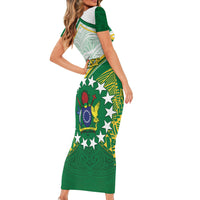 Personalised Cook Islands Ra o te Ui Ariki Family Matching Short Sleeve Bodycon Dress and Hawaiian Shirt Polynesian Pattern LT05 - Polynesian Pride
