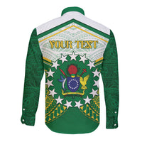 Personalised Cook Islands Ra o te Ui Ariki Long Sleeve Button Shirt Polynesian Pattern
