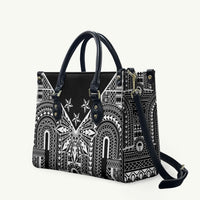 Black Philippines Sun Star Leather Bag Igorot Tribal Inspiration