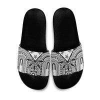 White Philippines Sun Star Slide Sandals Igorot Tribal Inspiration