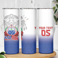 Custom Samoa Rugby 2024 Pacific Skinny Tumbler Go Manu Samoa