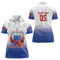 Custom Samoa Rugby 2024 Pacific Women Polo Shirt Go Manu Samoa