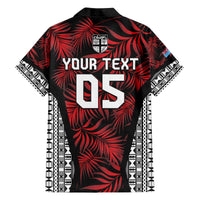 Custom Flying Fijians Rugby 2024 Pacific Family Matching Off Shoulder Short Dress and Hawaiian Shirt Go Fiji