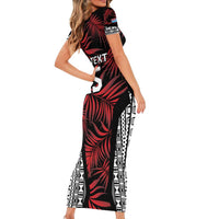 Custom Flying Fijians Rugby 2024 Pacific Short Sleeve Bodycon Dress Go Fiji LT05 - Polynesian Pride