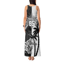 Custom New Zealand And Fiji Rugby 2024 Tank Maxi Dress Maori Kiwi With Fijian Palm Tree LT05 - Polynesian Pride