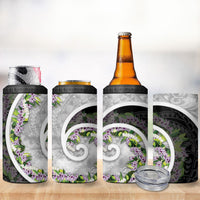 Piko Hawaii 4 in 1 Can Cooler Tumbler Polynesian Pattern With Maile Pikake Honohono Lei