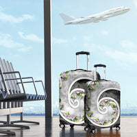 Piko Hawaii Luggage Cover Polynesian Pattern With Maile Pikake Honohono Lei
