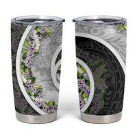 Piko Hawaii Tumbler Cup Polynesian Pattern With Maile Pikake Honohono Lei