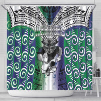New Zealand Warrior Shower Curtain Maori Tribal Pattern LT05 - Polynesian Pride