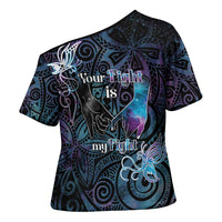 Suicide Awareness Cross Shoulder Shirt You Are Not Alone - Polynesian Pride