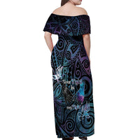 Suicide Awareness Off Shoulder Maxi Dress You Are Not Alone - Polynesian Pride