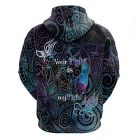 Suicide Awareness Zip Hoodie You Are Not Alone - Polynesian Pride