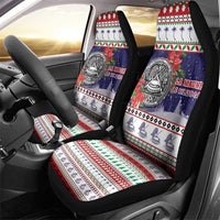 American Samoa Christmas Car Seat Cover Poinsettia La Maunia Le Kilisimasi