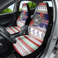 American Samoa Christmas Car Seat Cover Poinsettia La Maunia Le Kilisimasi