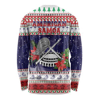 American Samoa Christmas Long Sleeve Shirt Poinsettia La Maunia Le Kilisimasi