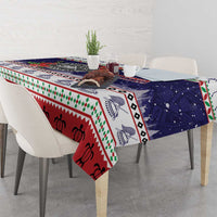 American Samoa Christmas Tablecloth Poinsettia La Maunia Le Kilisimasi