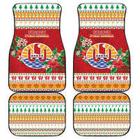 French Polynesia Christmas Car Mats Coat Of Arms Merry Xmas