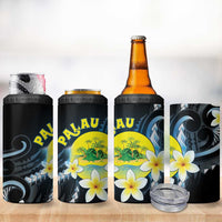 Palau United Nations Day 4 in 1 Can Cooler Tumbler Polynesian Curves Plumeria - Polynesian Pride