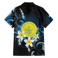 Palau United Nations Day Family Matching Puletasi and Hawaiian Shirt Polynesian Curves Plumeria - Polynesian Pride