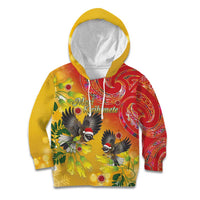New Zealand Piwakawaka Christmas Kid Hoodie With Maori Pattern