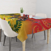New Zealand Piwakawaka Christmas Tablecloth With Maori Pattern LT05 - Polynesian Pride