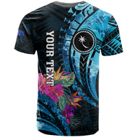 Personalised FSM Chuuk State T Shirt Tropical Flowers Tribal Pattern LT05 - Polynesian Pride