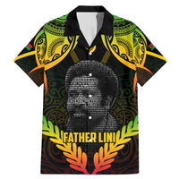 Personalised Vanuatu Father Lini Day Family Matching Mermaid Dress and Hawaiian Shirt Polynesian Tribal Pattern LT05 Dad's Shirt - Short Sleeve Black - Polynesian Pride