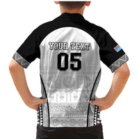 Custom Fiji Tapa Football Family Matching Mermaid Dress and Hawaiian Shirt Sporty Style