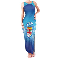 Custom Fiji Football Family Matching Tank Maxi Dress and Hawaiian Shirt Fijian Tapa Pattern